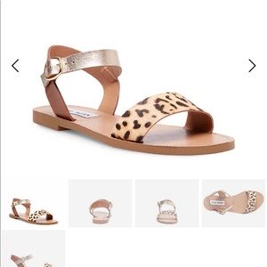 STEVE MADDENS LEOPARD SANDALS